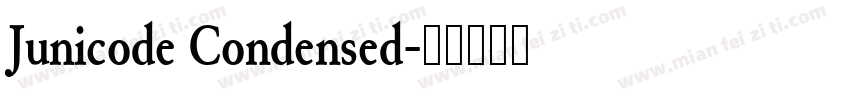 Junicode Condensed字体转换
